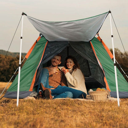 2-Piece: Telescoping Tarp Poles Portable Aluminum Awning Poles DailySale