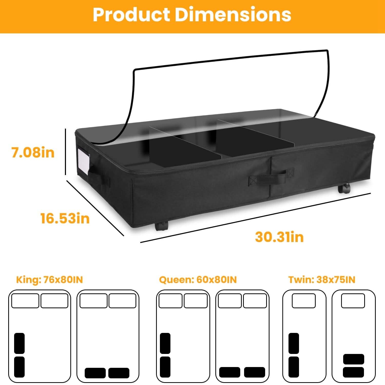 2-Piece: Under Bed Storage Container DailySale