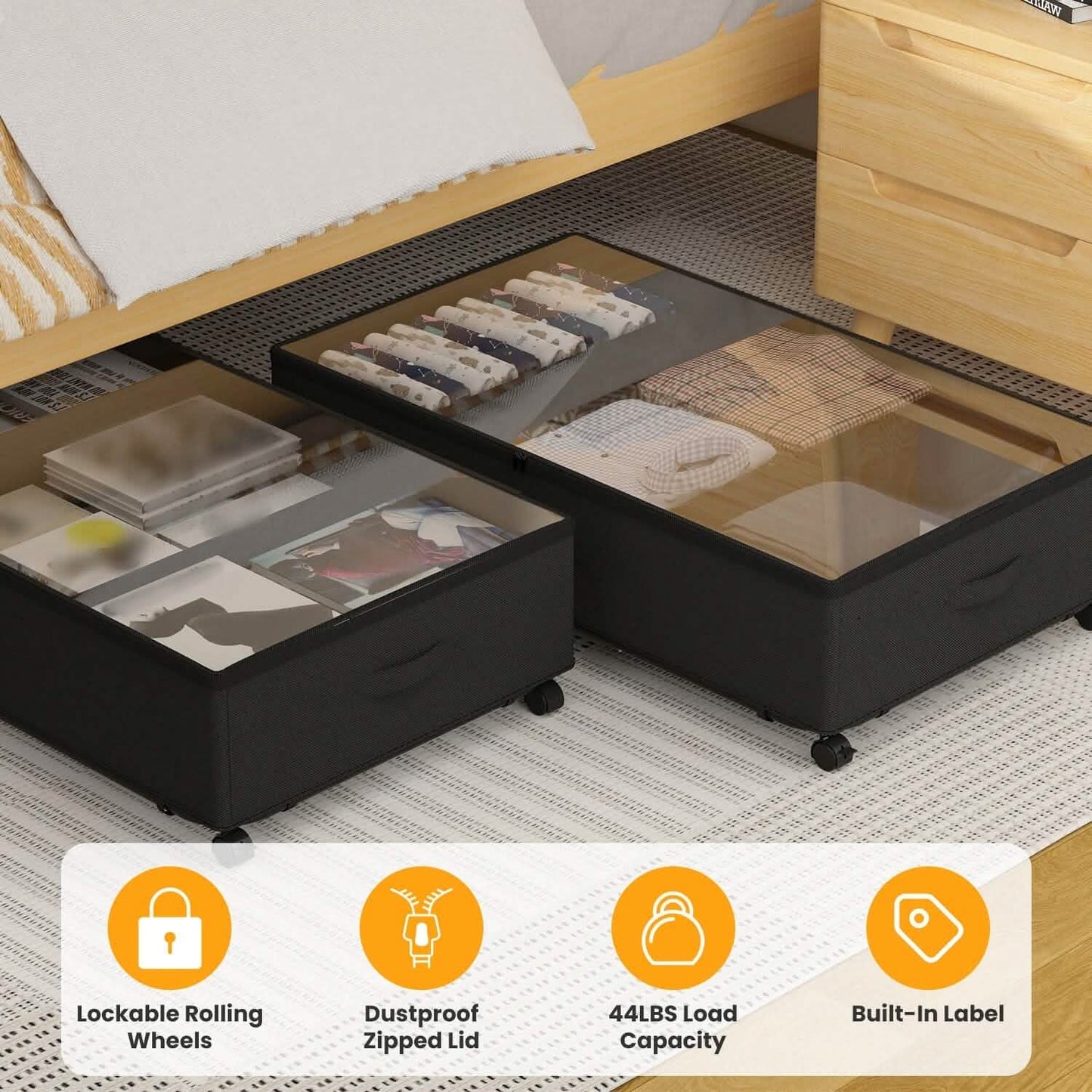 2-Piece: Under Bed Storage Container DailySale