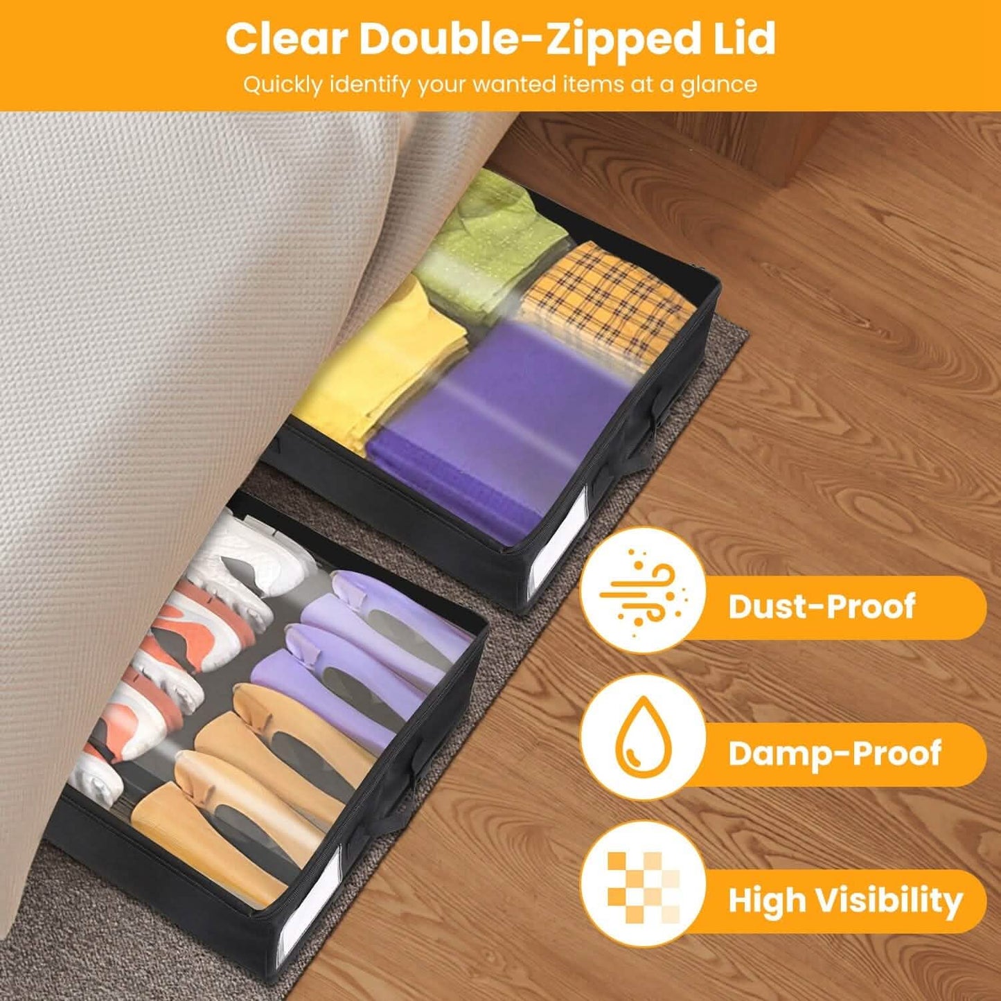 2-Piece: Under Bed Storage Container DailySale