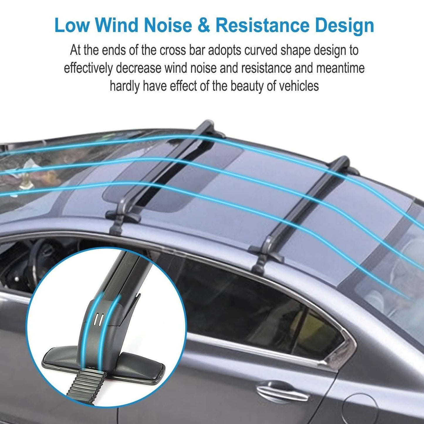 2-Piece: Universal 110CM/43-Inch Car Roof Rack Cross Bar DailySale