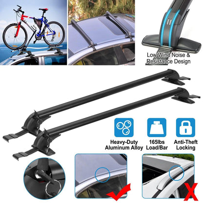 2-Piece: Universal 110CM/43-Inch Car Roof Rack Cross Bar DailySale