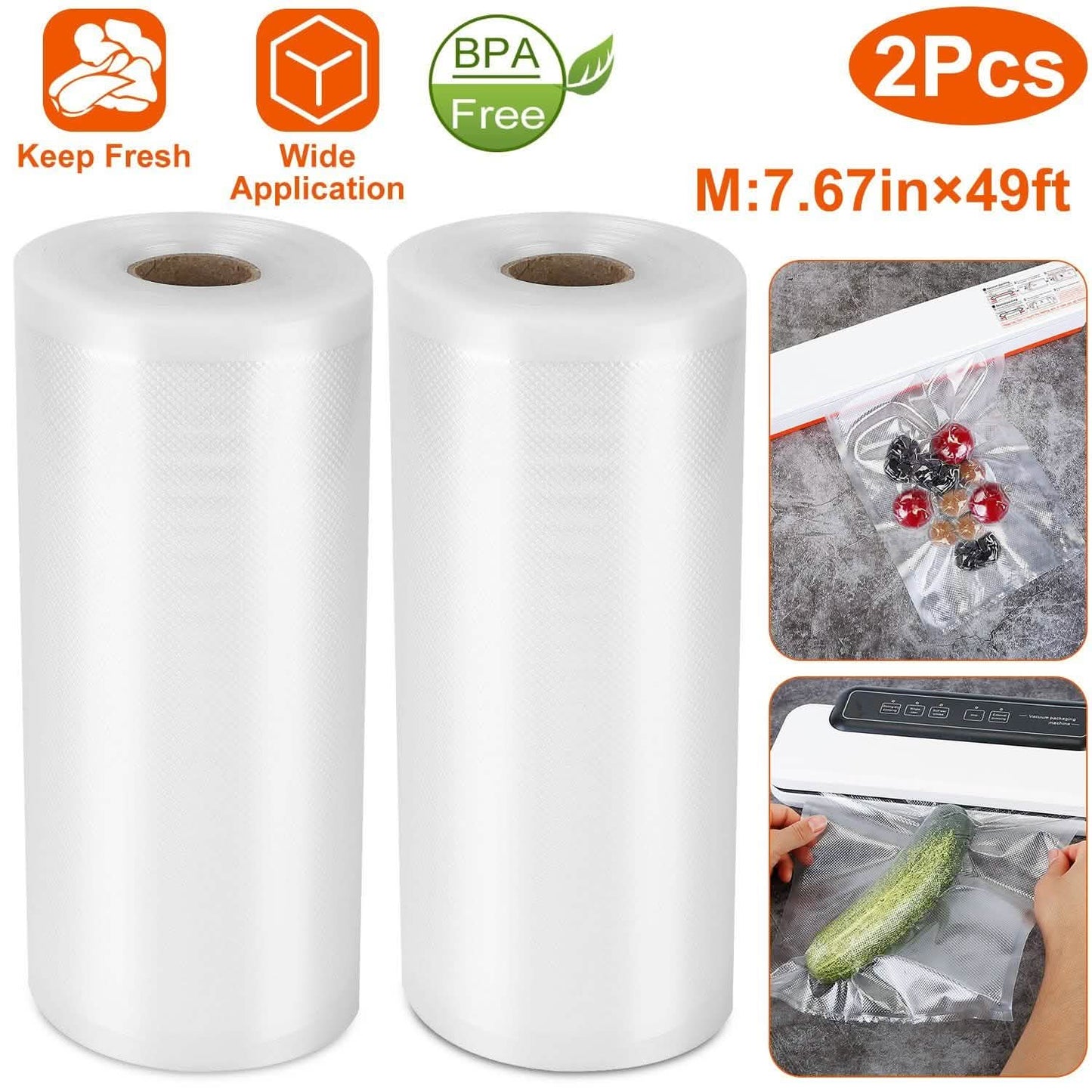 2-Piece: Vacuum Sealer Bag Rolls DailySale