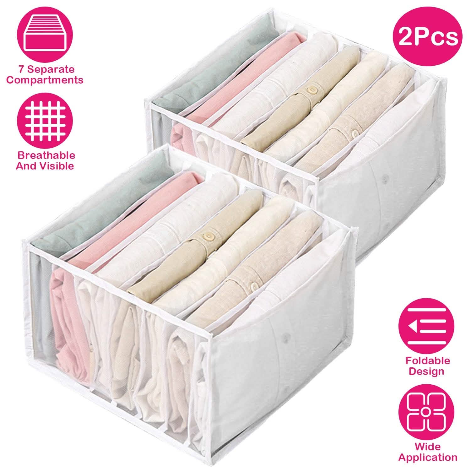 2-Piece: Wardrobe Clothes Organizer DailySale