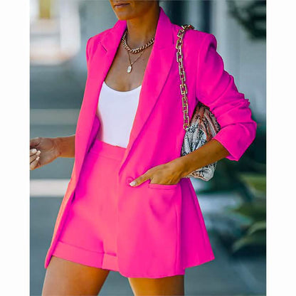 2-Piece: Women's Basic Shirt Collar Blazer DailySale