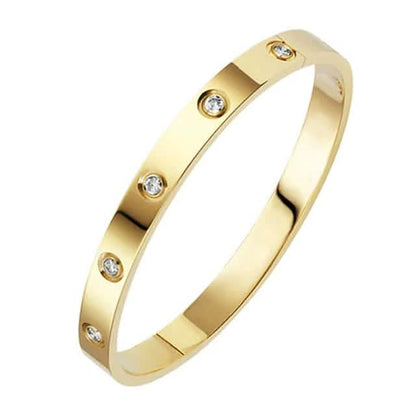2-Piece: Women's Stainless Steel Zircon Inlay Bracelet DailySale