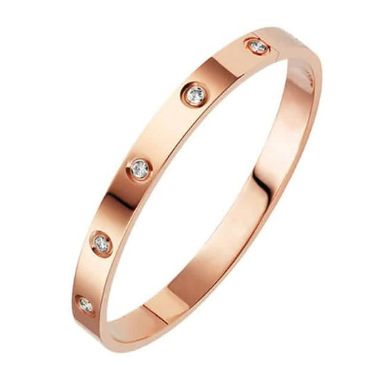 2-Piece: Women's Stainless Steel Zircon Inlay Bracelet DailySale