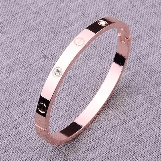 2-Piece: Women's Stainless Steel Zircon Inlay Bracelet DailySale