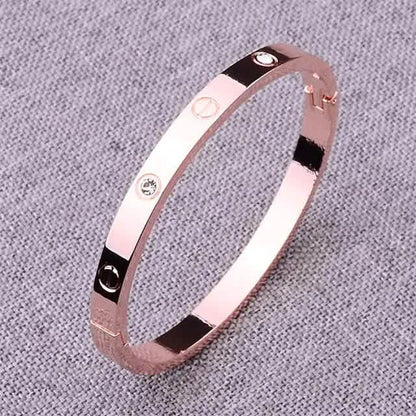 2-Piece: Women's Stainless Steel Zircon Inlay Bracelet DailySale