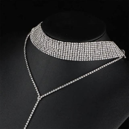 2-Piece: Women's Synthetic Diamond Y Necklace DailySale