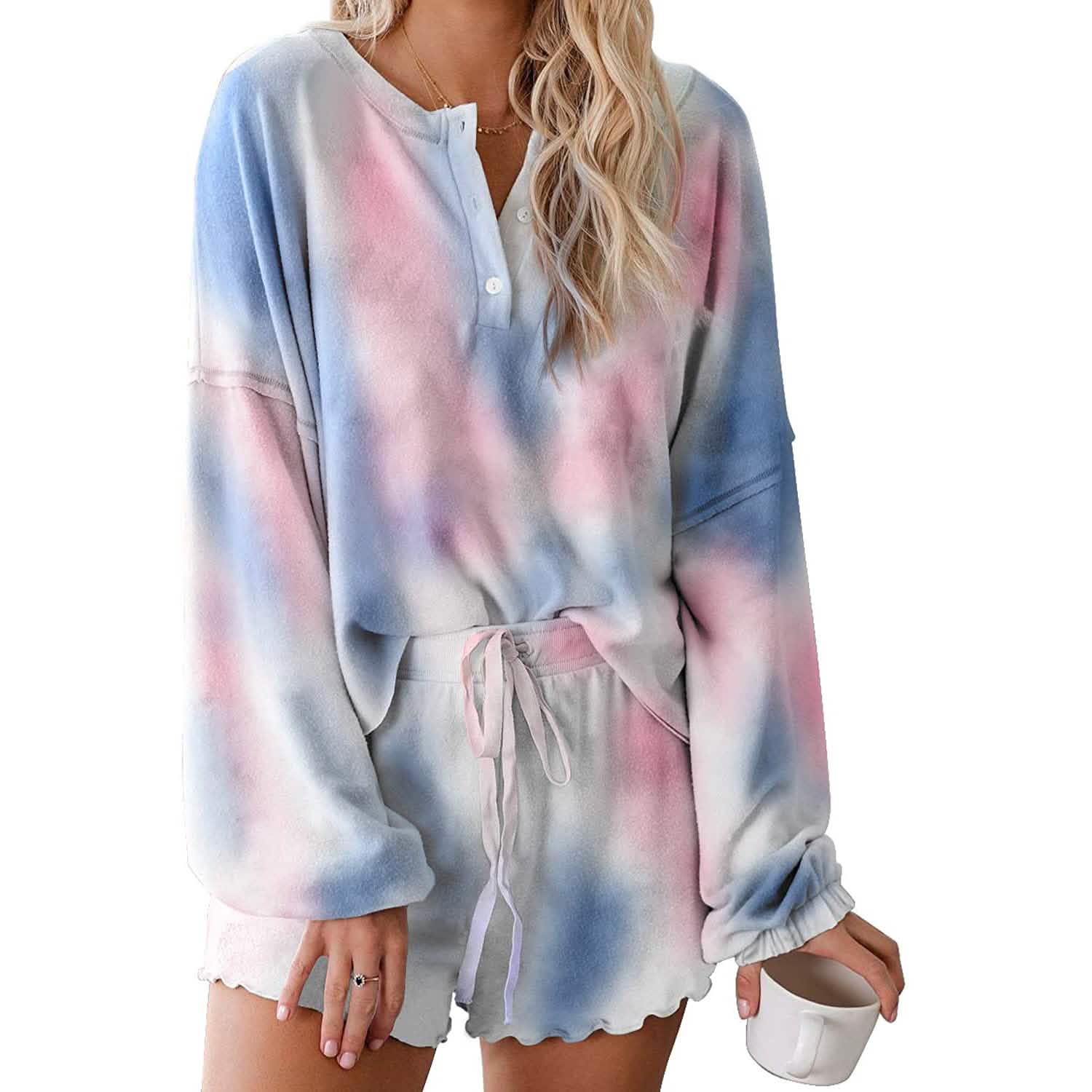 2-Piece: Womens Tie Dye Print Suit DailySale