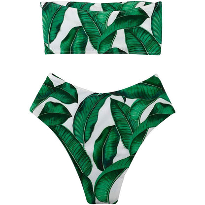 2-Piece: Women's Tube Top Bikini Swimsuit DailySale