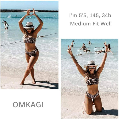 2-Piece: Women's Tube Top Bikini Swimsuit DailySale