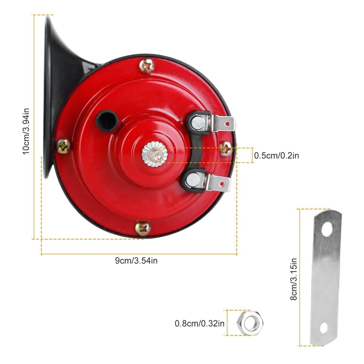 2-Pieces: 115DB Car Snail Horns 12V DailySale