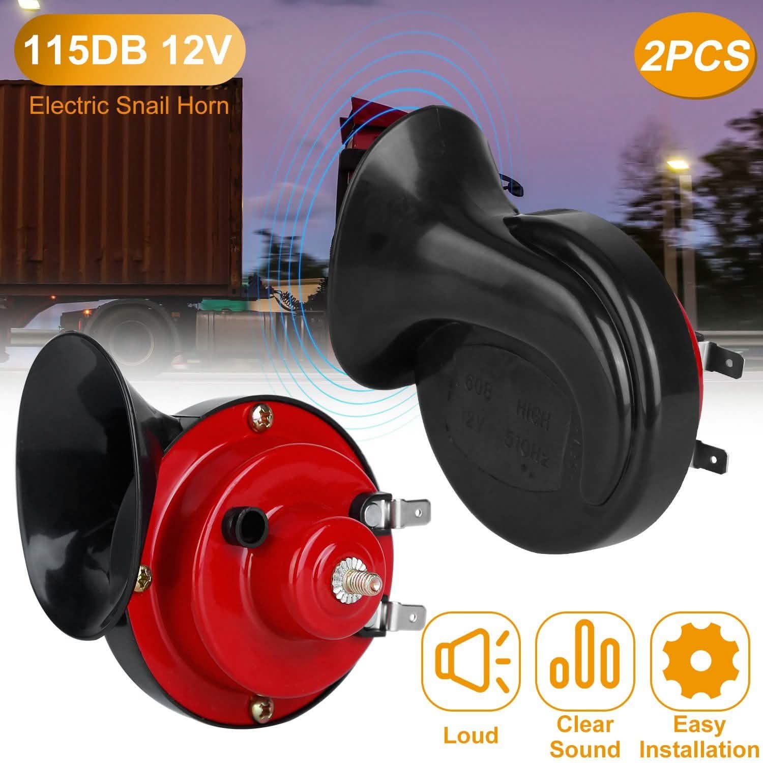 2-Pieces: 115DB Car Snail Horns 12V DailySale