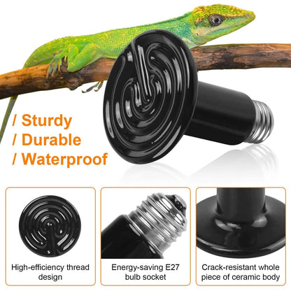 2-Pieces: 150W Infrared Reptile Heat Lamp No Light Emitting DailySale