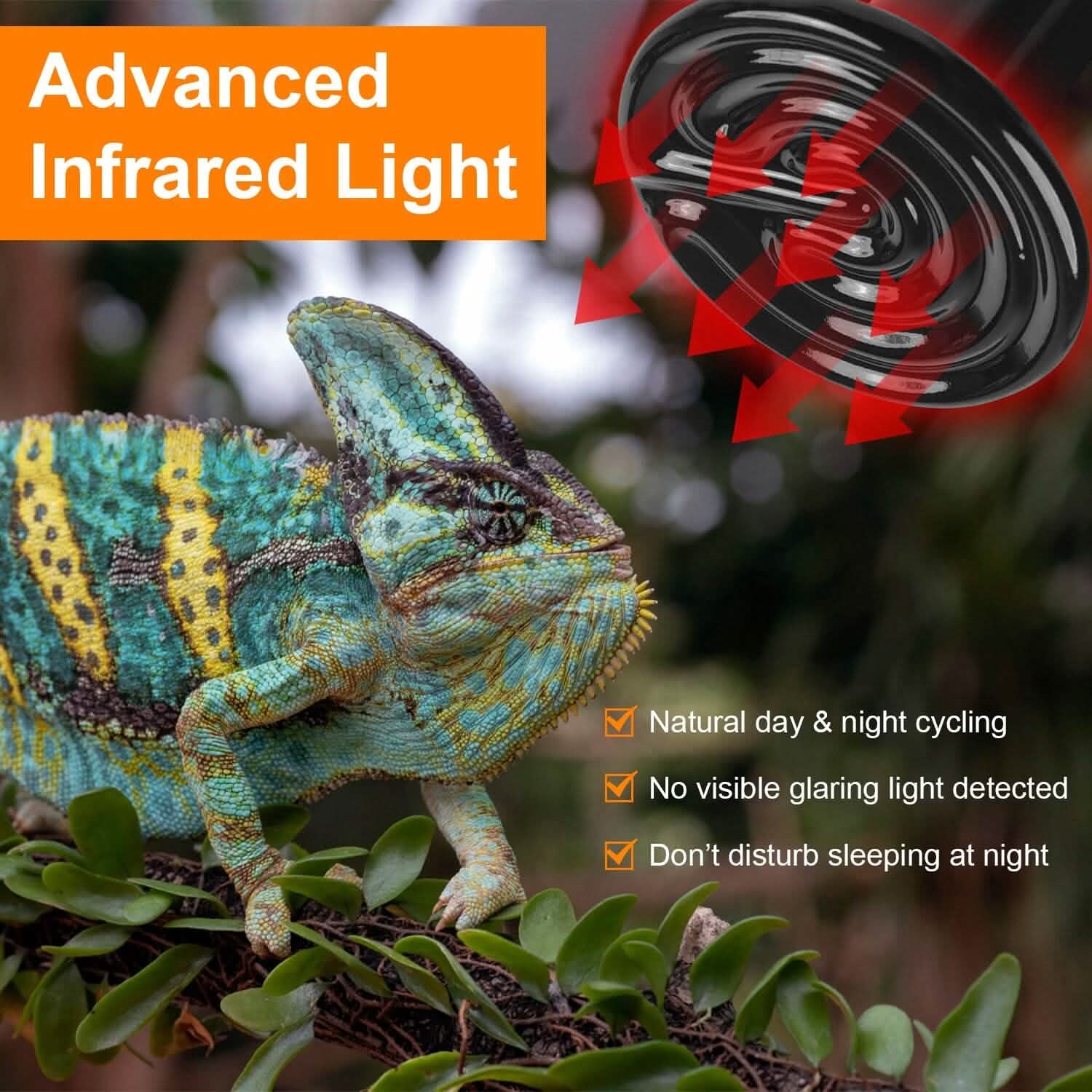 2-Pieces: 150W Infrared Reptile Heat Lamp No Light Emitting DailySale