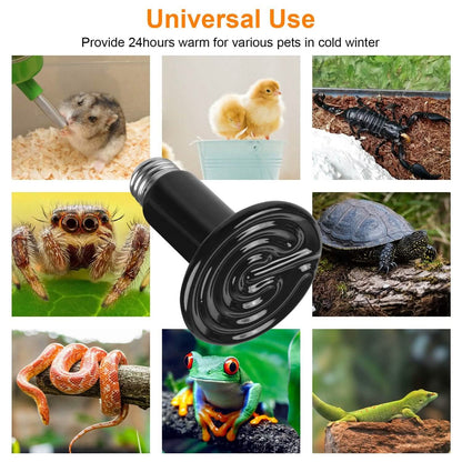 2-Pieces: 150W Infrared Reptile Heat Lamp No Light Emitting DailySale