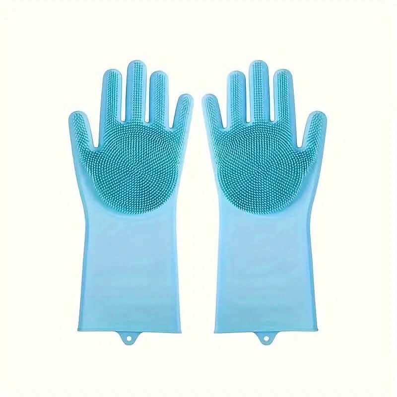 2-Pieces: 2-in-1 Pet Dog Bath Gloves with Silicone Brush DailySale