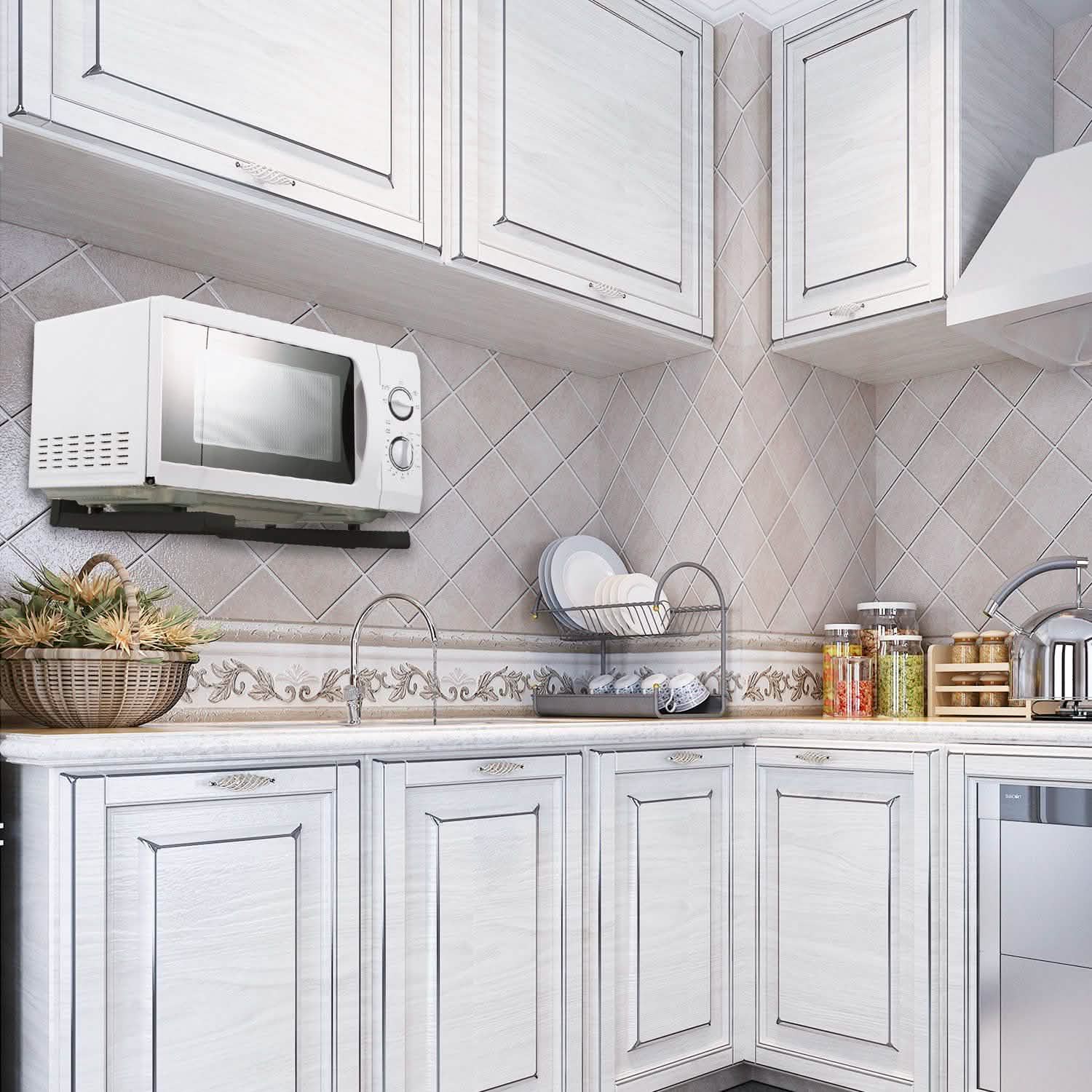 2-Pieces: Adjustable Wall Mount Microwave Brackets DailySale