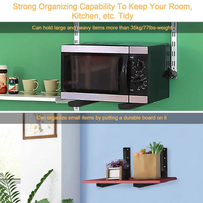 2-Pieces: Adjustable Wall Mount Microwave Brackets DailySale