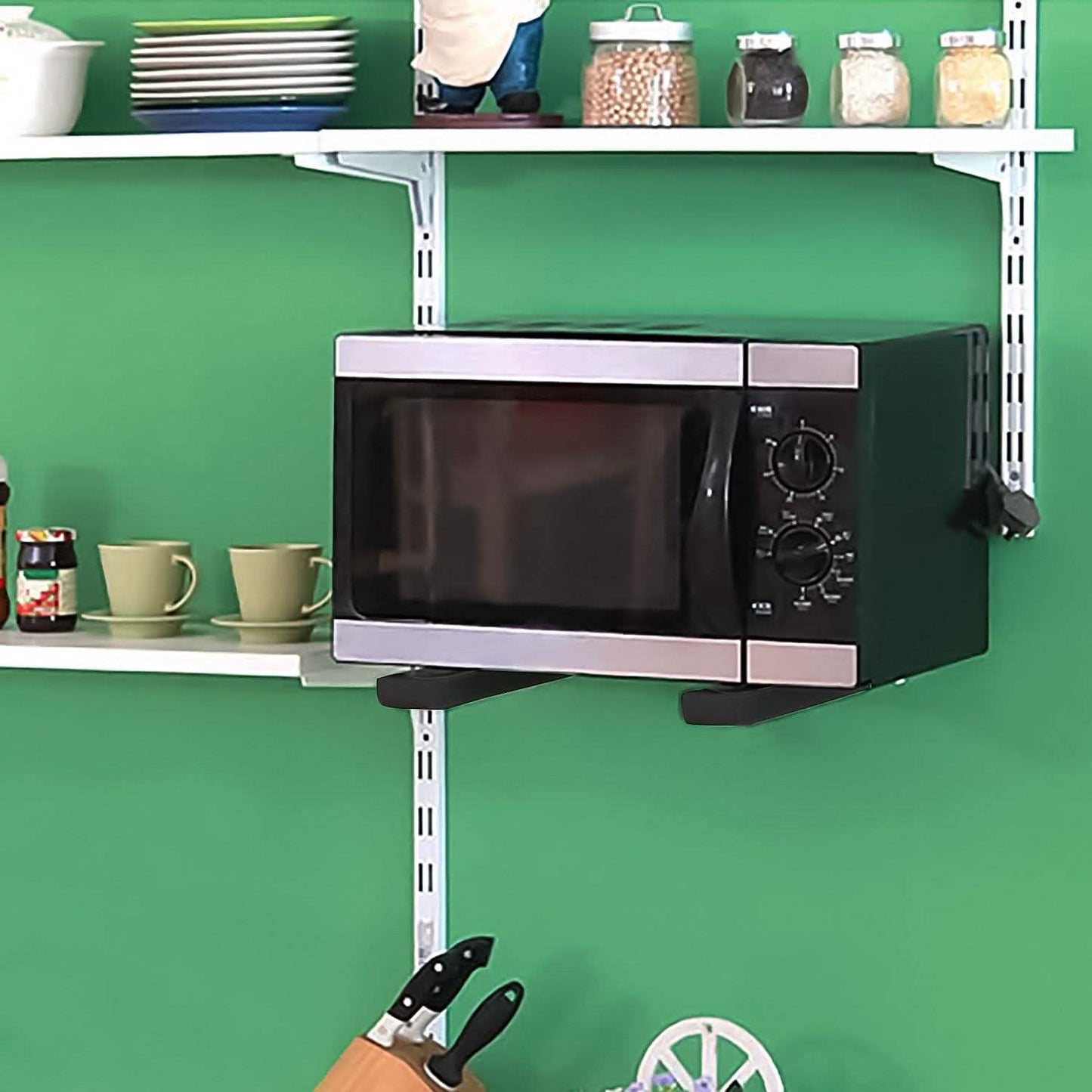 2-Pieces: Adjustable Wall Mount Microwave Brackets DailySale