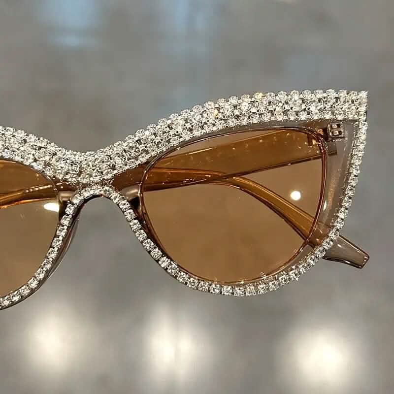 2-Pieces: Bling Rhinestone Cat Eye Sunglasses DailySale