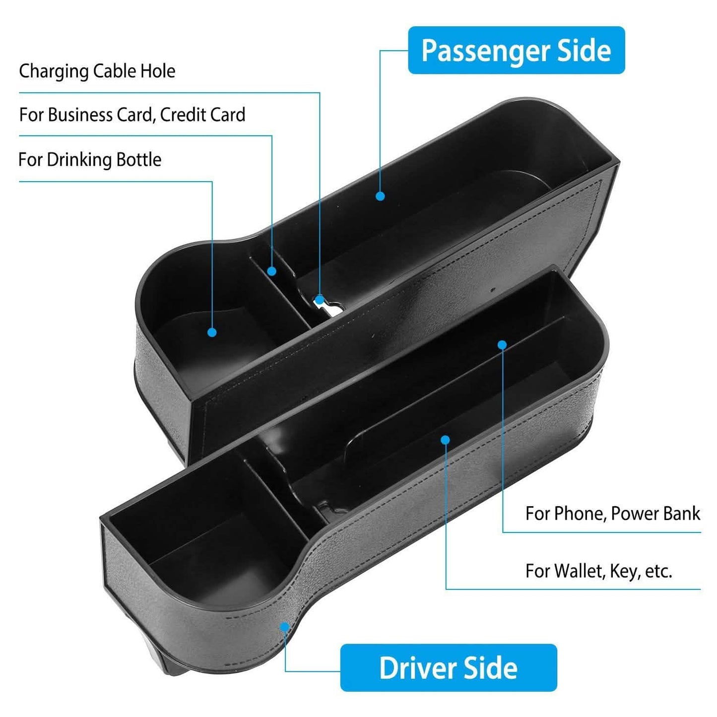 2-Pieces: Car Console Side Organizer DailySale