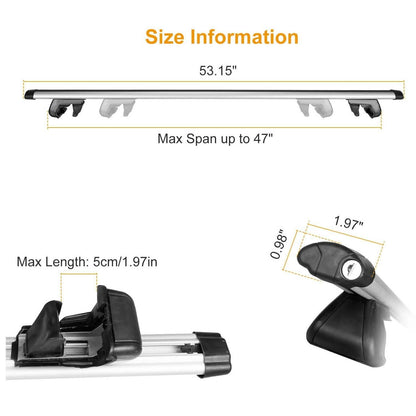 2-Pieces: Car Roof Top Crossbar Rack DailySale
