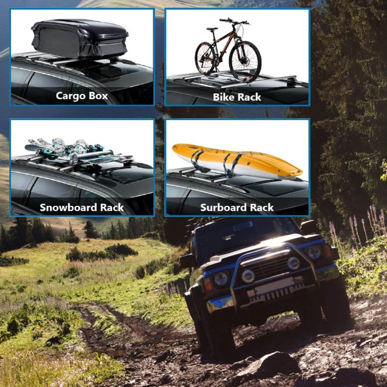 2-Pieces: Car Roof Top Crossbar Rack DailySale