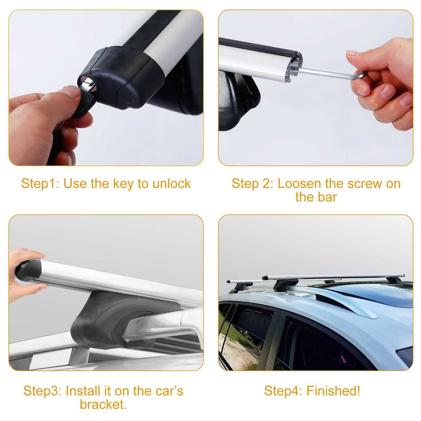 2-Pieces: Car Roof Top Crossbar Rack DailySale