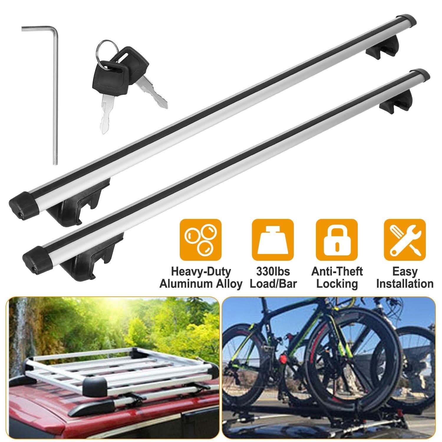 2-Pieces: Car Roof Top Crossbar Rack DailySale