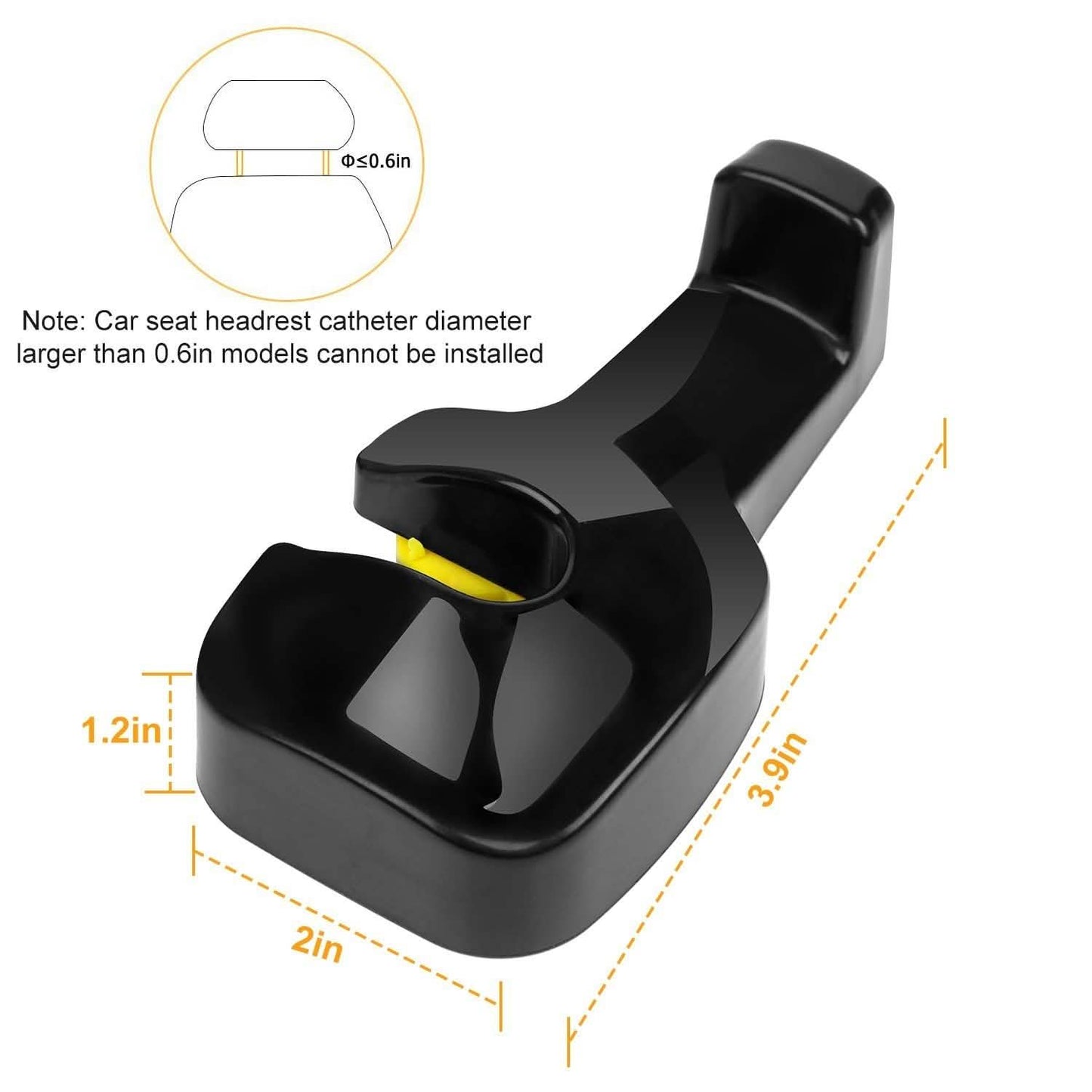 2-Pieces: Car Seat Headrest Hanger DailySale