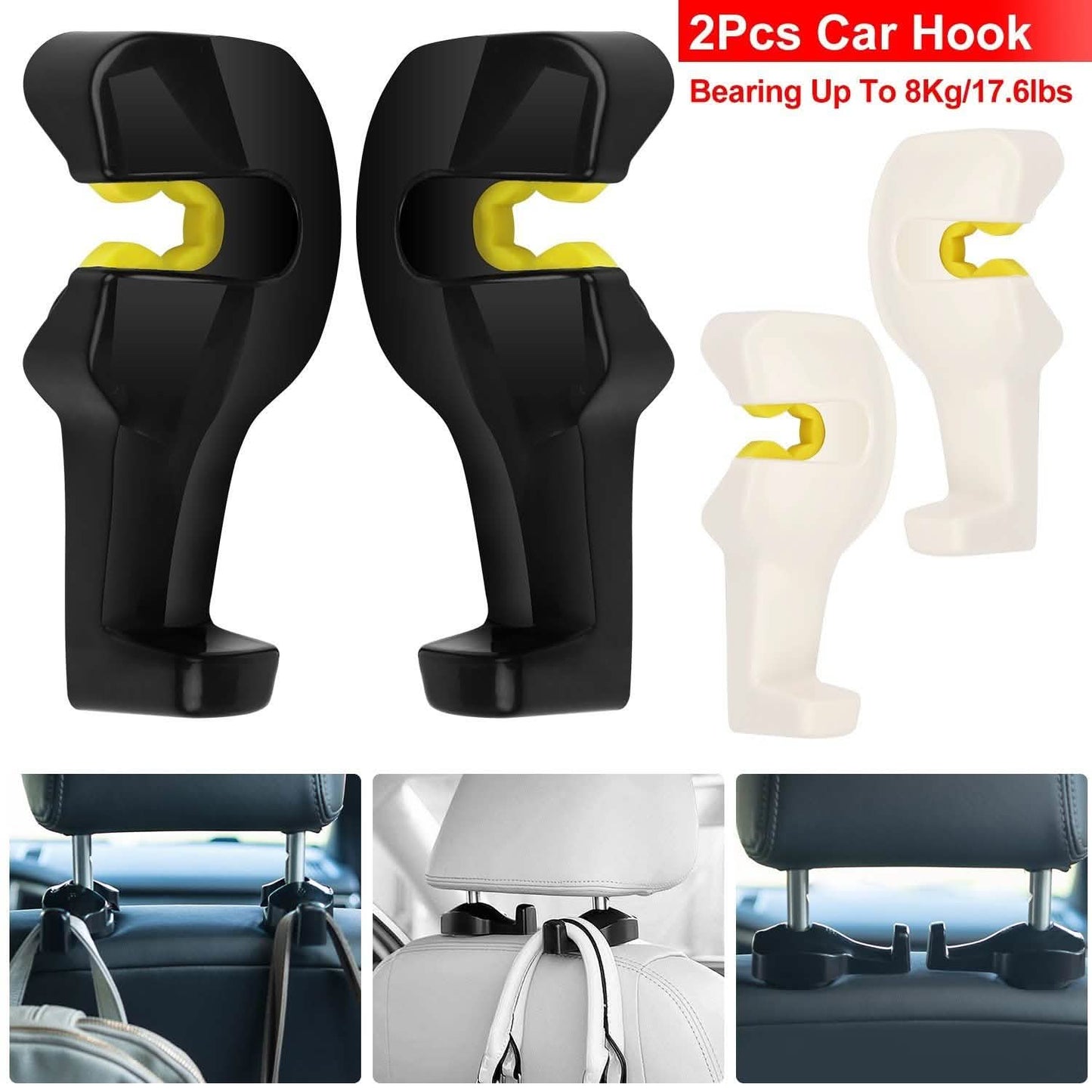 2-Pieces: Car Seat Headrest Hanger DailySale