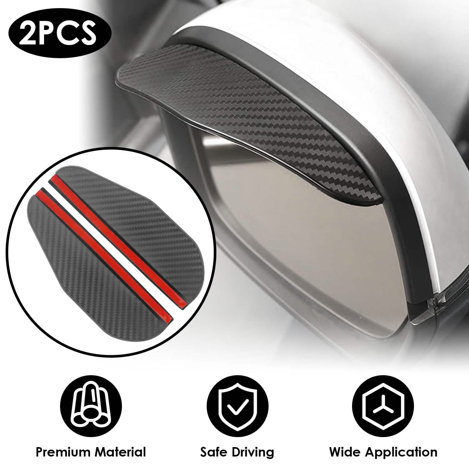 2-Pieces: Car Side Mirror Rain Guard DailySale