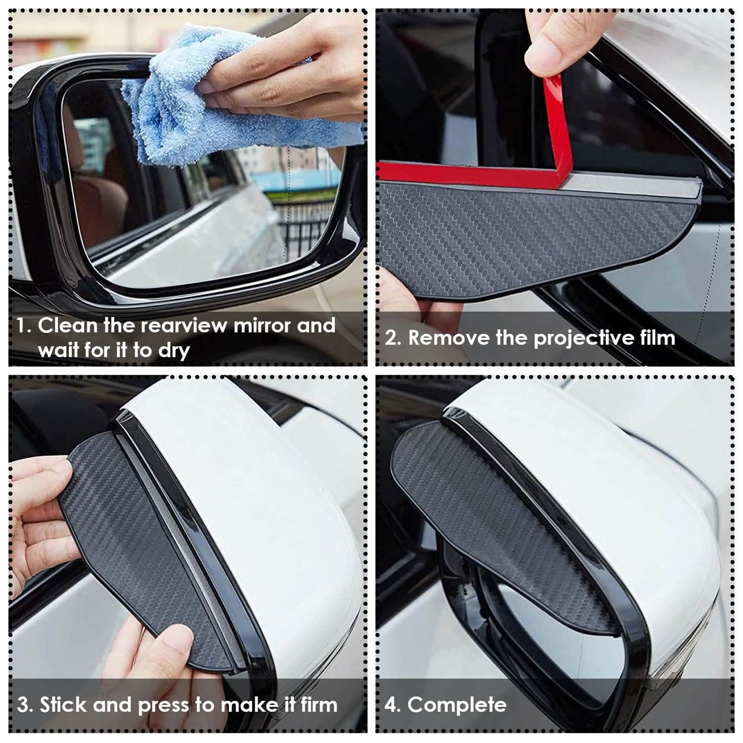 2-Pieces: Car Side Mirror Rain Guard DailySale