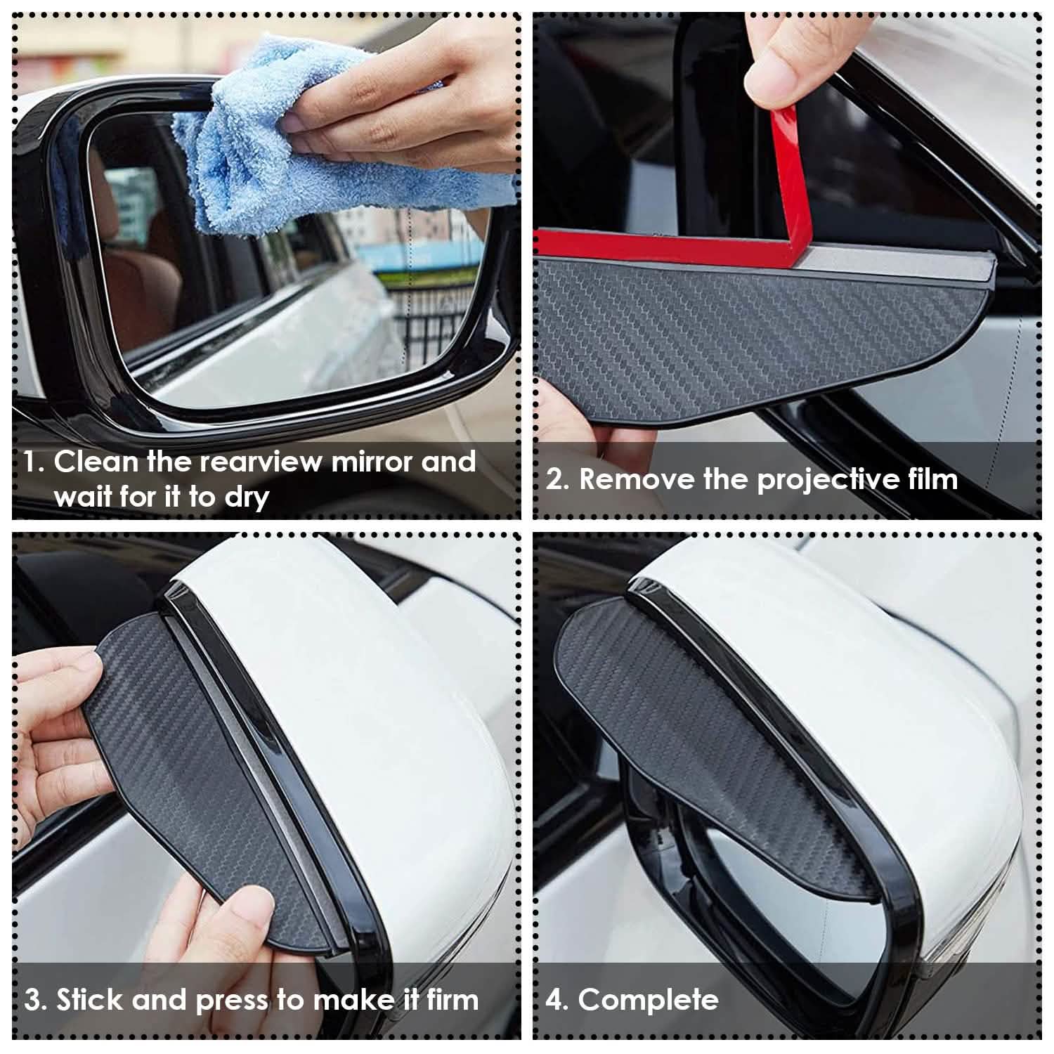 2-Pieces: Car Side Mirror Rain Guard DailySale