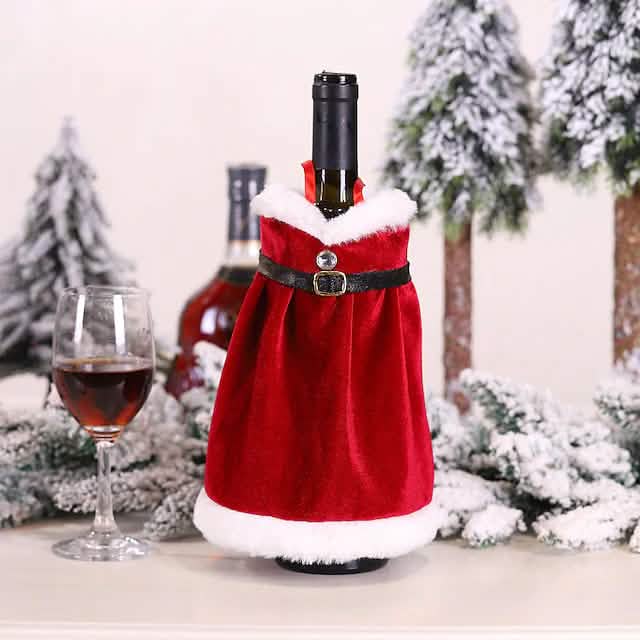 2-Pieces: Christmas Wine Bottle Cover Merry Christmas Decor DailySale