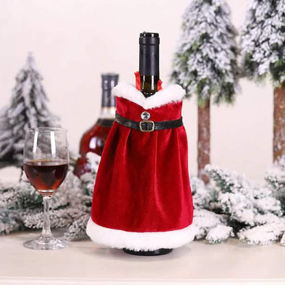 2-Pieces: Christmas Wine Bottle Cover Merry Christmas Decor DailySale