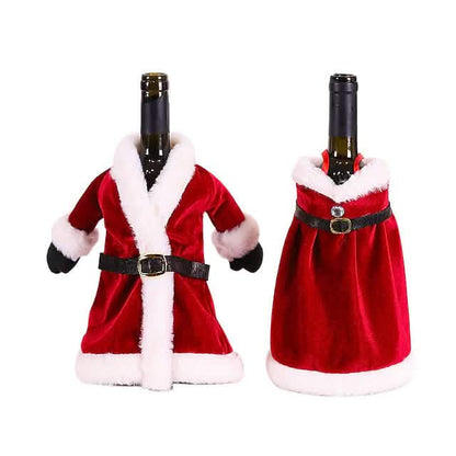 2-Pieces: Christmas Wine Bottle Cover Merry Christmas Decor DailySale
