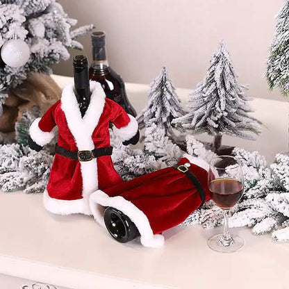 2-Pieces: Christmas Wine Bottle Cover Merry Christmas Decor DailySale