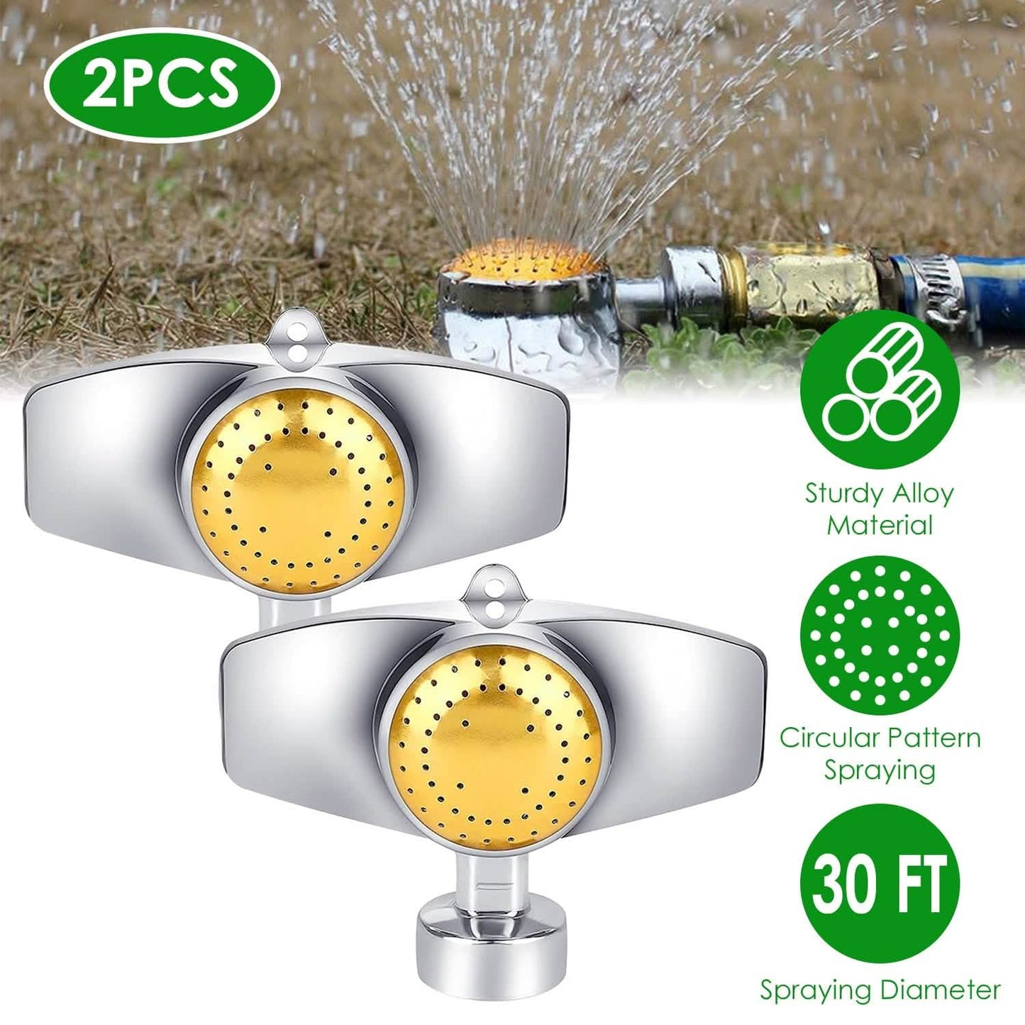 2-Pieces: Circular Spot Sprinkler 60 Degree with Gentle Water Flow DailySale