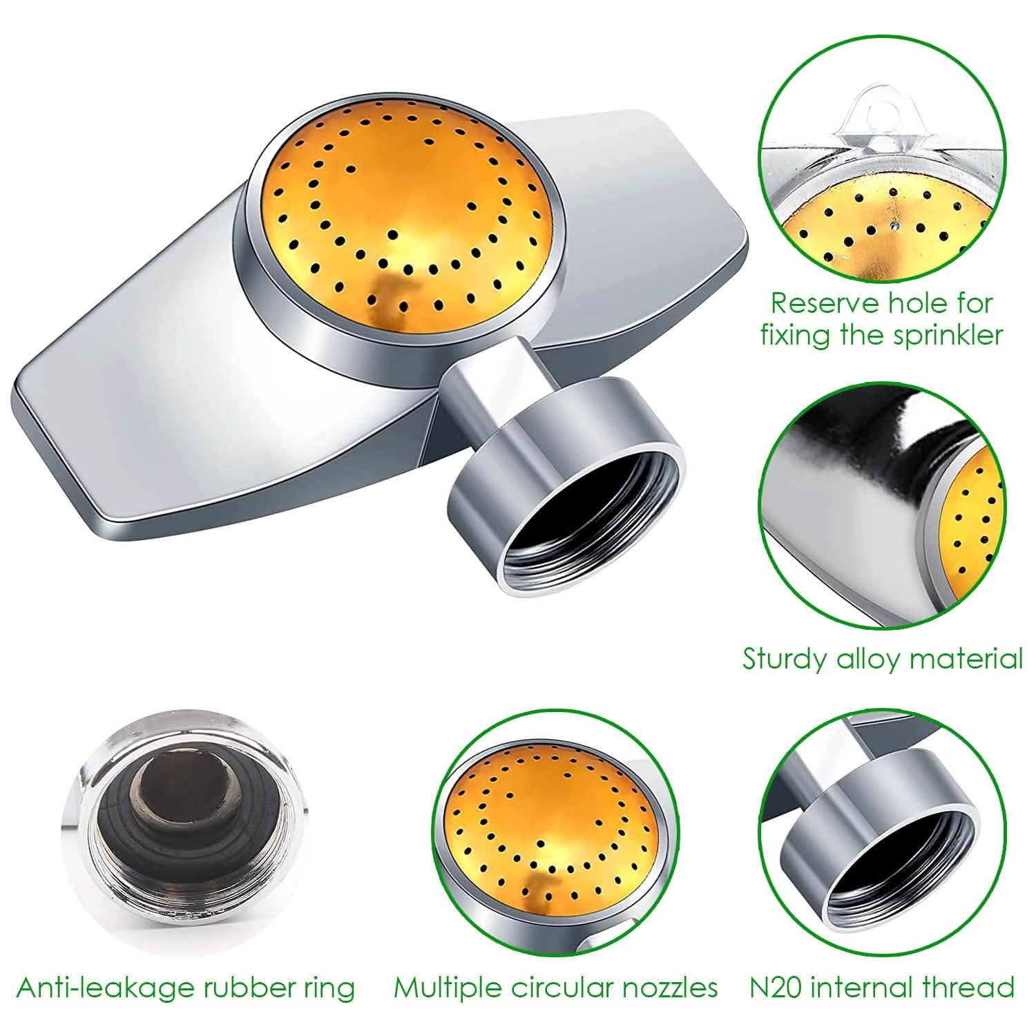 2-Pieces: Circular Spot Sprinkler 60 Degree with Gentle Water Flow DailySale