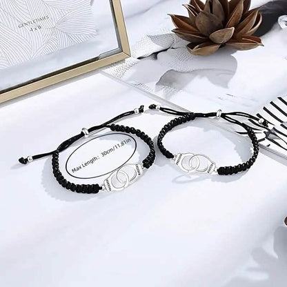 2-Pieces: Classic Vintage Handcuff Charm Friendship Bracelets DailySale