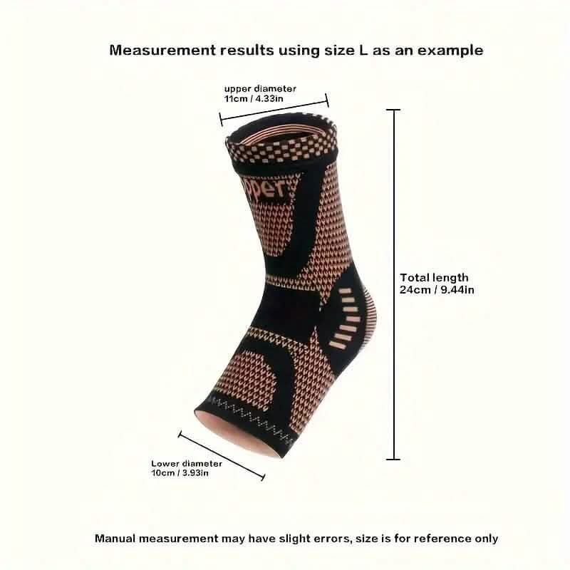 2-Pieces: Copper Adjustable Compression Ankle Guards DailySale
