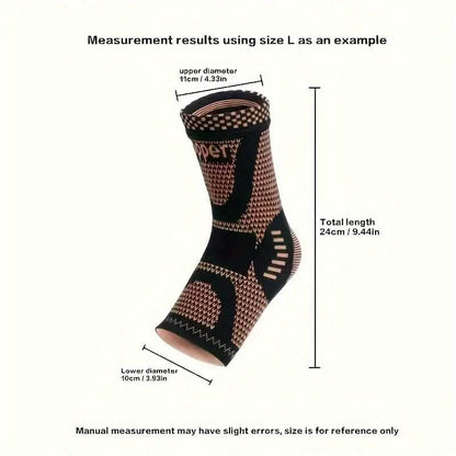 2-Pieces: Copper Adjustable Compression Ankle Guards DailySale