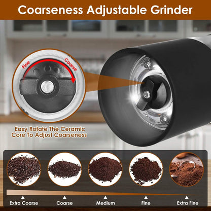 2-Pieces: Electric Salt and Pepper Grinder Battery Powered with Adjustable Coarseness DailySale