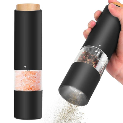2-Pieces: Electric Salt and Pepper Grinder Battery Powered with Adjustable Coarseness DailySale