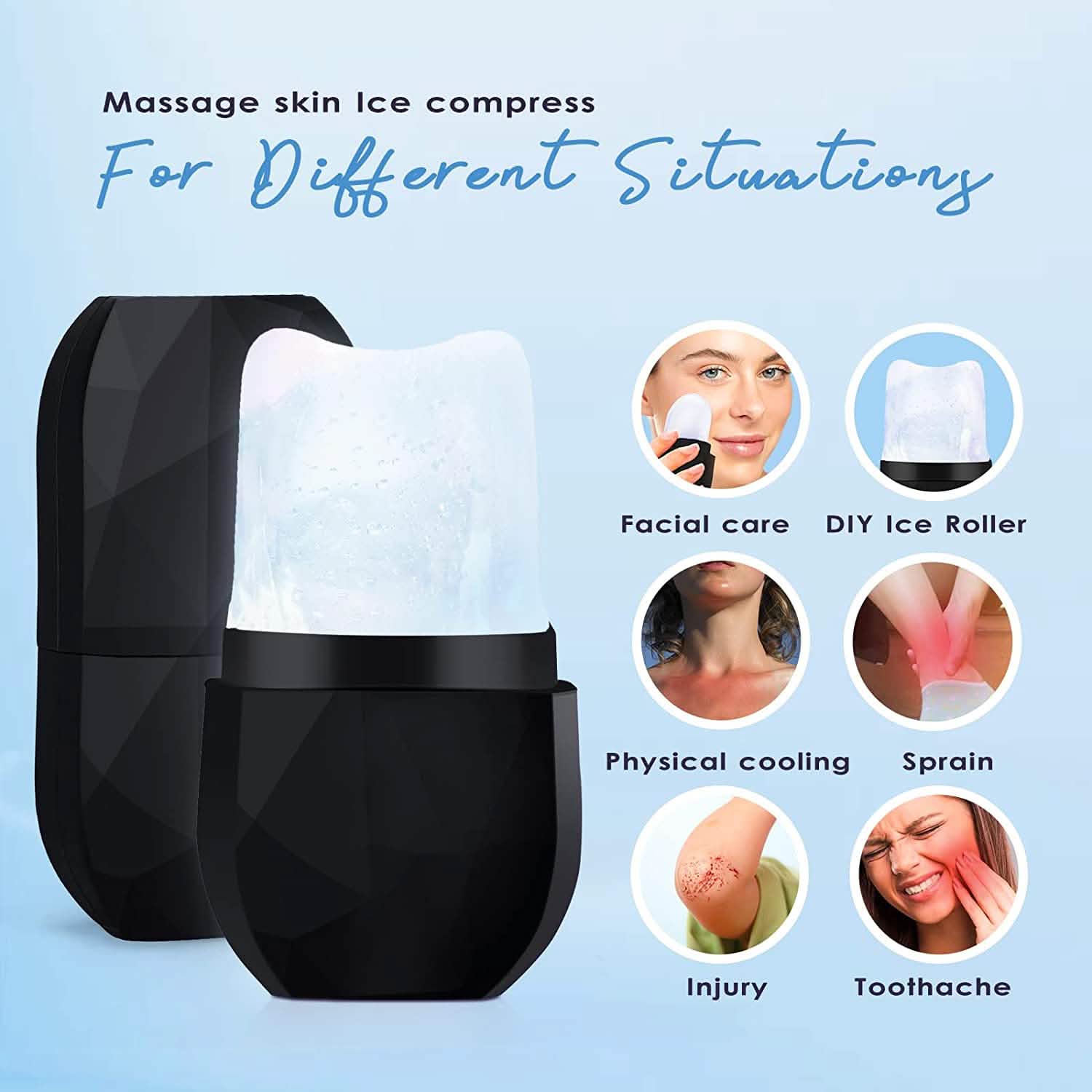 2-Pieces: Face and Eye Ice Roller Ice Cube Mold DailySale