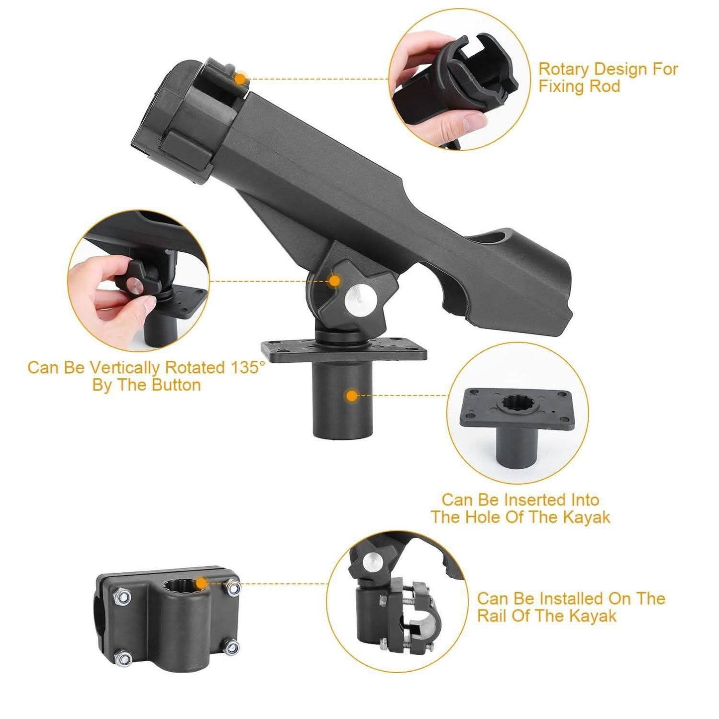 2-Pieces: Fishing Boat Rod Holders DailySale